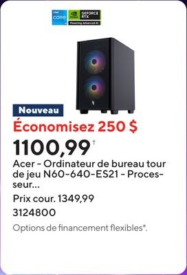 Acer - Ordinateur de bureau tour de jeu N60-640…