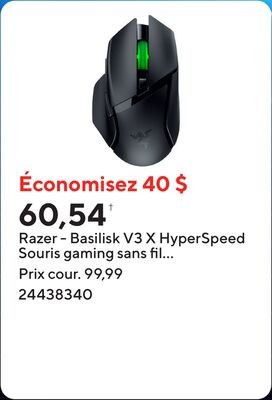 Razer - Basilisk V3 X HyperSpeed Souris gaming …