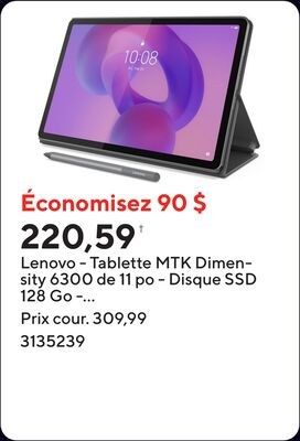 Lenovo - Tablette MTK Dimensity 6300 de 11 po -…