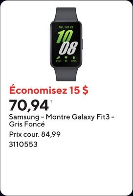 Samsung - Montre Galaxy Fit3 - Gris Foncé