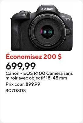 Canon - EOS R100 Caméra sans miroir avec object…