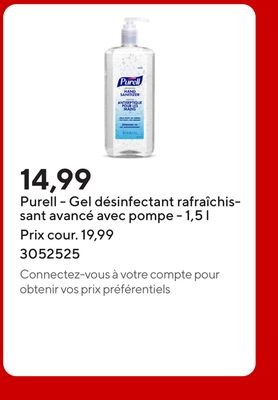 Purell - Gel désinfectant rafraîchissant avancé…