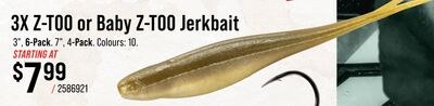 Strike King 3X Z-TOO or Baby Z-TOO Jerkbait