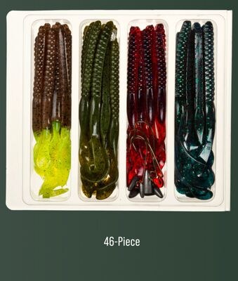 Bass Pro Shops 46-Piece Ribbontail Worm Kit