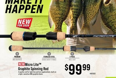 NEW Micro Lite Graphite Spinning Rod