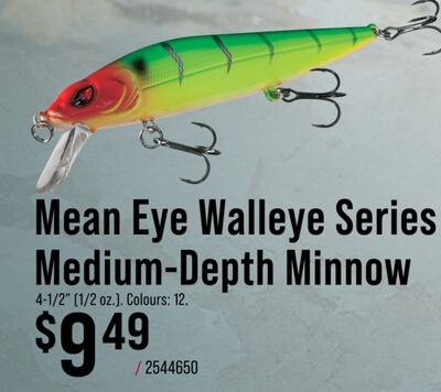 Mean Eye Walleye Series Medium-Depth Minnow