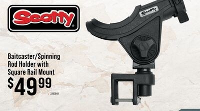 Scotty Baitcaster/Spinning Rod Holder with Squa…