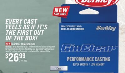 BERKLEY GinClear PERFORMANCE CASTING
