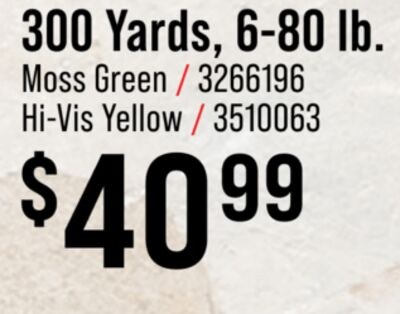 Durabraid Fishing Line, 300 yards, 6-80 lb.