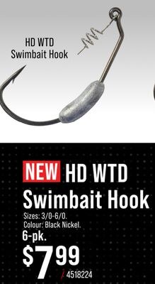 Bass Pro Shops XPS HD WTD Swimbait Hook