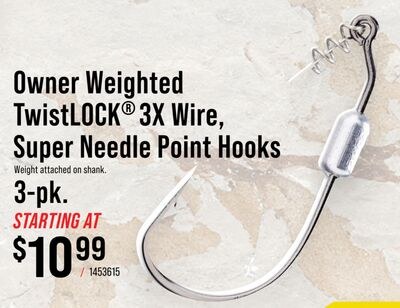 Owner Weighted TwistLOCK® 3X Wire, Super Needle…