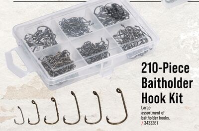 Bass Pro Shops 210-Piece Baitholder Hook Kit