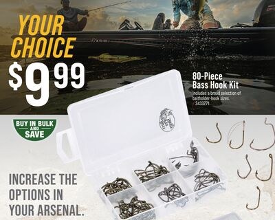 Bass Pro Shops 80-Piece Bass Hook Kit