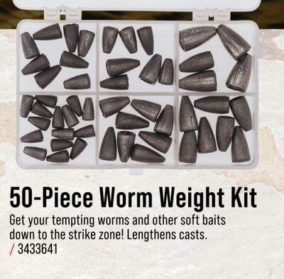 Bass Pro Shops 50-Piece Worm Weight Kit