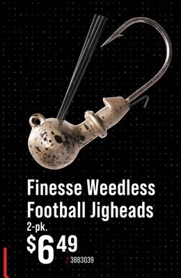 Bass Pro Shops Finesse Weedless Football Jighea…