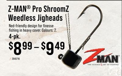 Z-MAN® Pro ShroomZ Weedless Jigheads