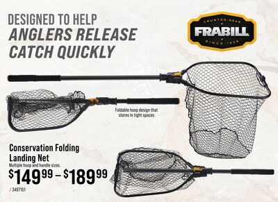 Conservation folding landing net