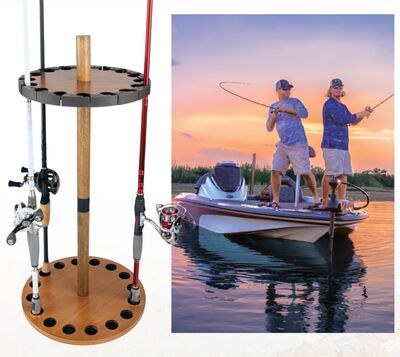 Spinning Floor Rod Rack