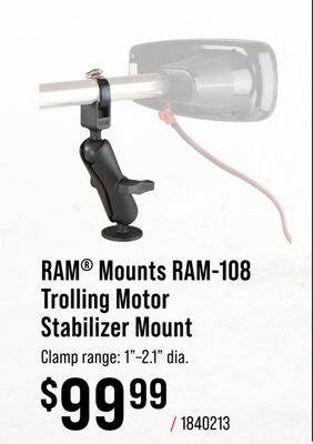 RAM Mounts RAM-108 Trolling Motor Stabilizer Mo…