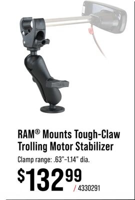 RAM® Mounts Tough-Claw Trolling Motor Stabilizer