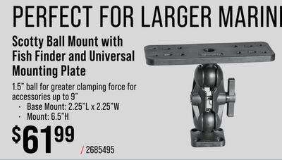Scotty Ball Mount with Fish Finder and Universa…