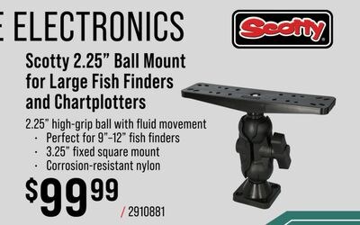 Scotty 2.25" Ball Mount for Large Fish Finders …