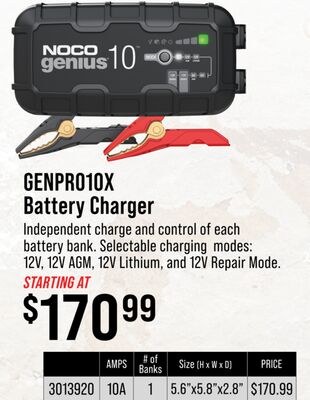 Noco GENPRO10X Battery Charger