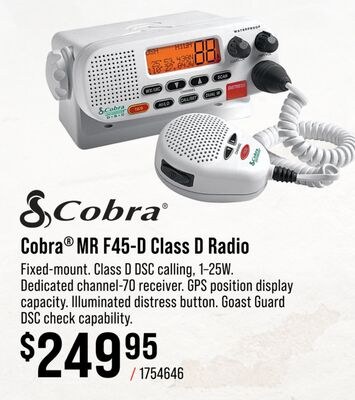 Cobra MR F45-D Class D Radio