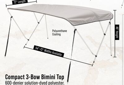 Bass Pro Shops Compact 3-Bow Bimini Top