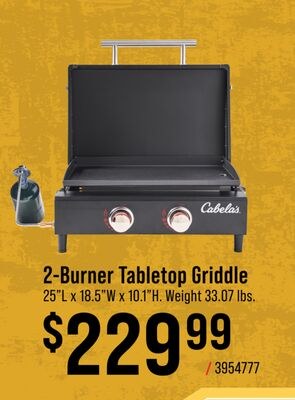 Cabela's 2-Burner Tabletop Griddle