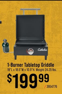 Cabela's 1-Burner Tabletop Griddle