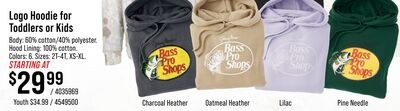 Bass Pro Shops Logo Hoodie for Toddlers or Kids