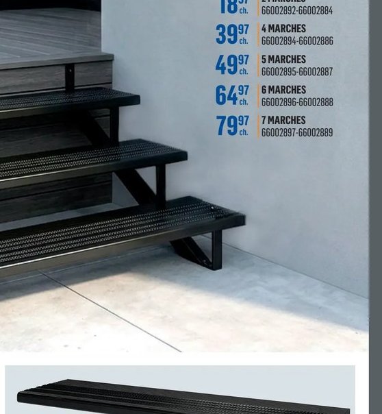 Marche en aluminium Collection II 7 marches