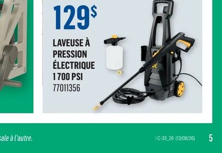 Laveuse à pression électrique 1700 PSI