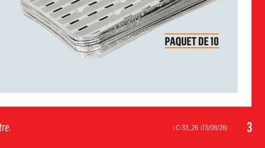 Plateaux de cuisson paquet de 10