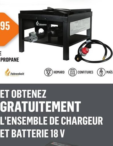 Appareil de cuisson au propane 66 000 BTU