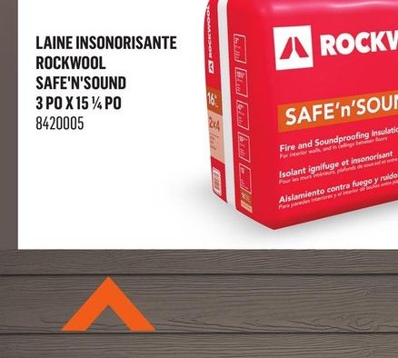 LAINE INSONORISANT ROCKWOOL SAFE'N'SOUND