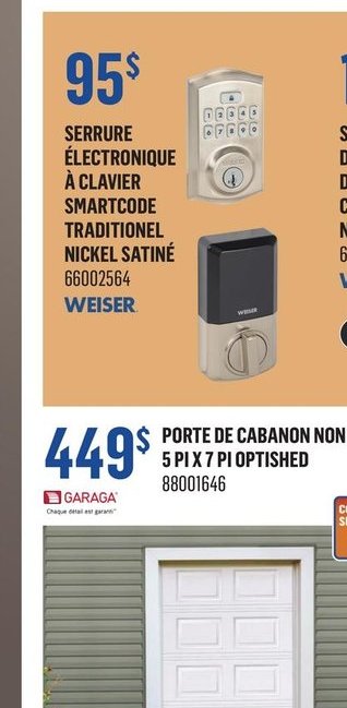 Serrure électronique à clavier smartcode tradit…