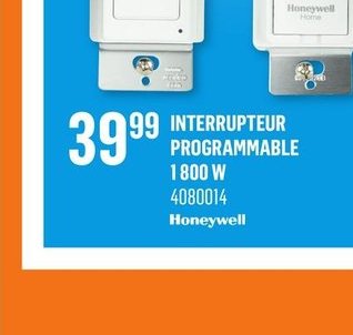 Interrupteur programmable 1800W Honeywell