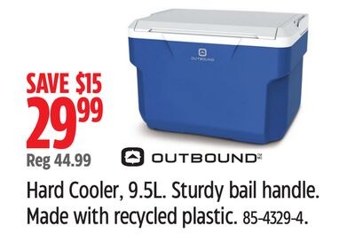 Outbound Hard Cooler, 9.5L. Sturdy bail handle.…