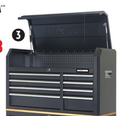 MAXIMUM 43" Tool Chest with Power Strip