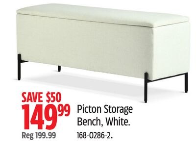 CANVAS Picton Storage Bench, White.