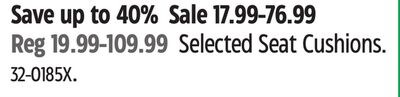 Selected Seat Cushions