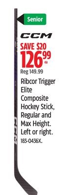 CCM Ribcor Trigger Elite Composite Hockey Stick…