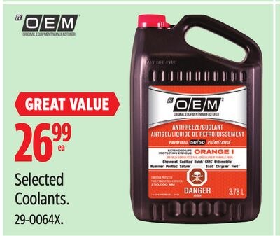 Selected OEM Coolants
