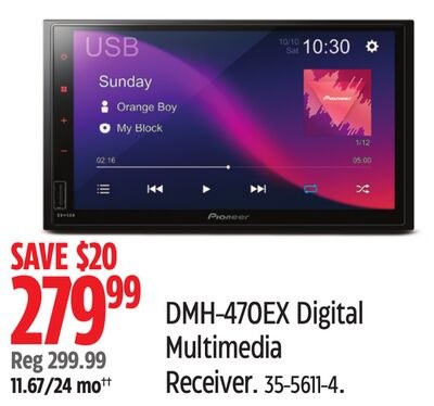 PIONEER DMH-470EX Digital Multimedia Receiver.