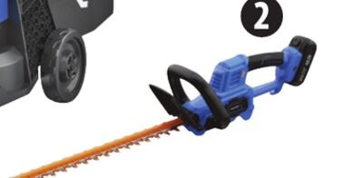 MASTERCRAFT 20V Hedge Trimmer, 22" with 2Ah Bat…