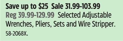 Selected CHANNELLOCK Adjustable Wrenches, Plier…