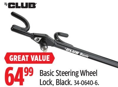THE CLUB Basic Steering Wheel Lock, Black