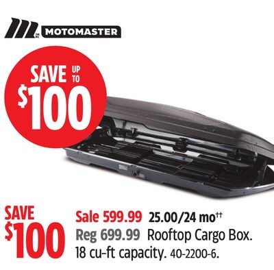 MotoMaster Rooftop Cargo Box